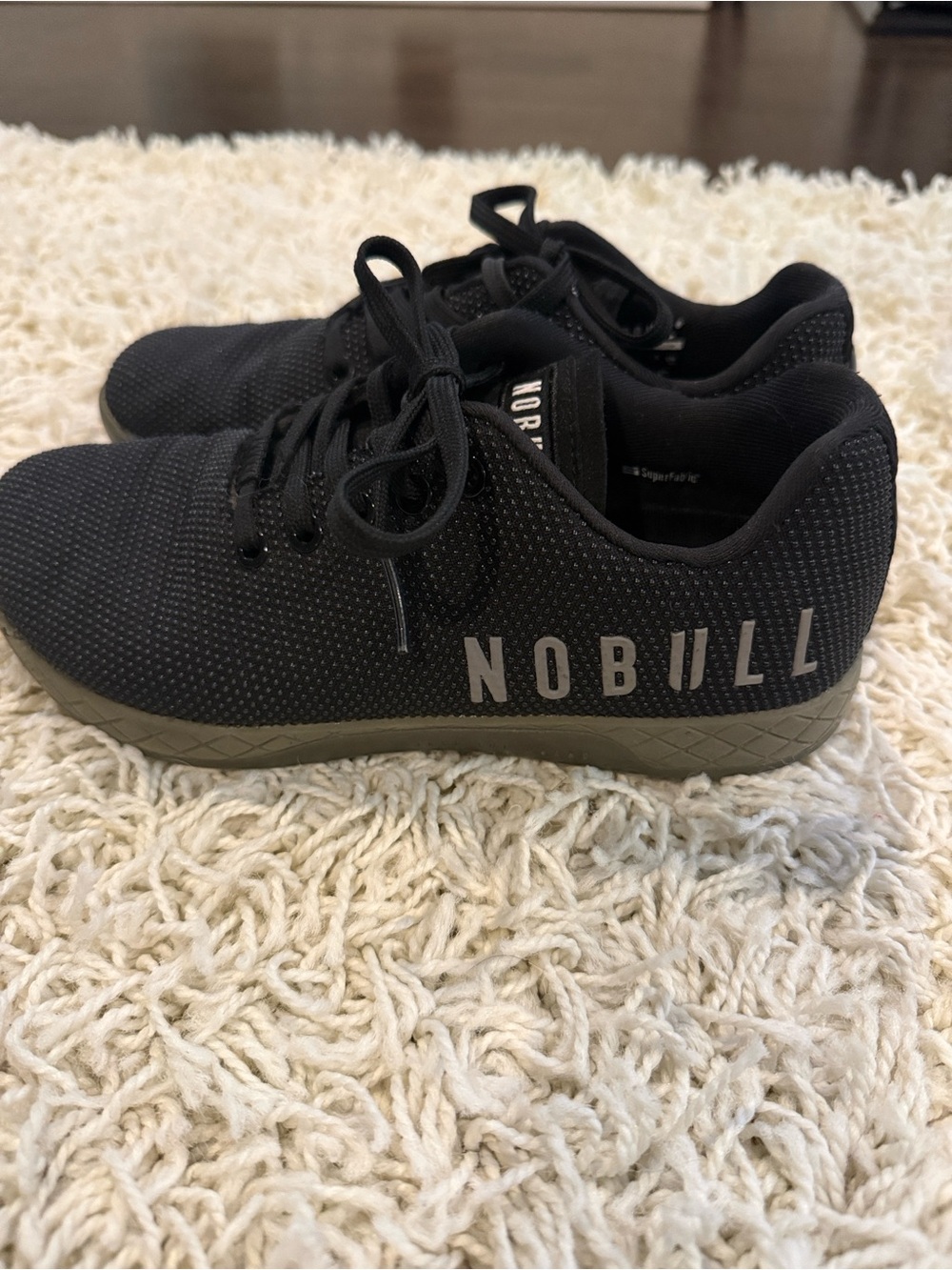 NOBULL Black Athletic Training Shoes with Olive Sole